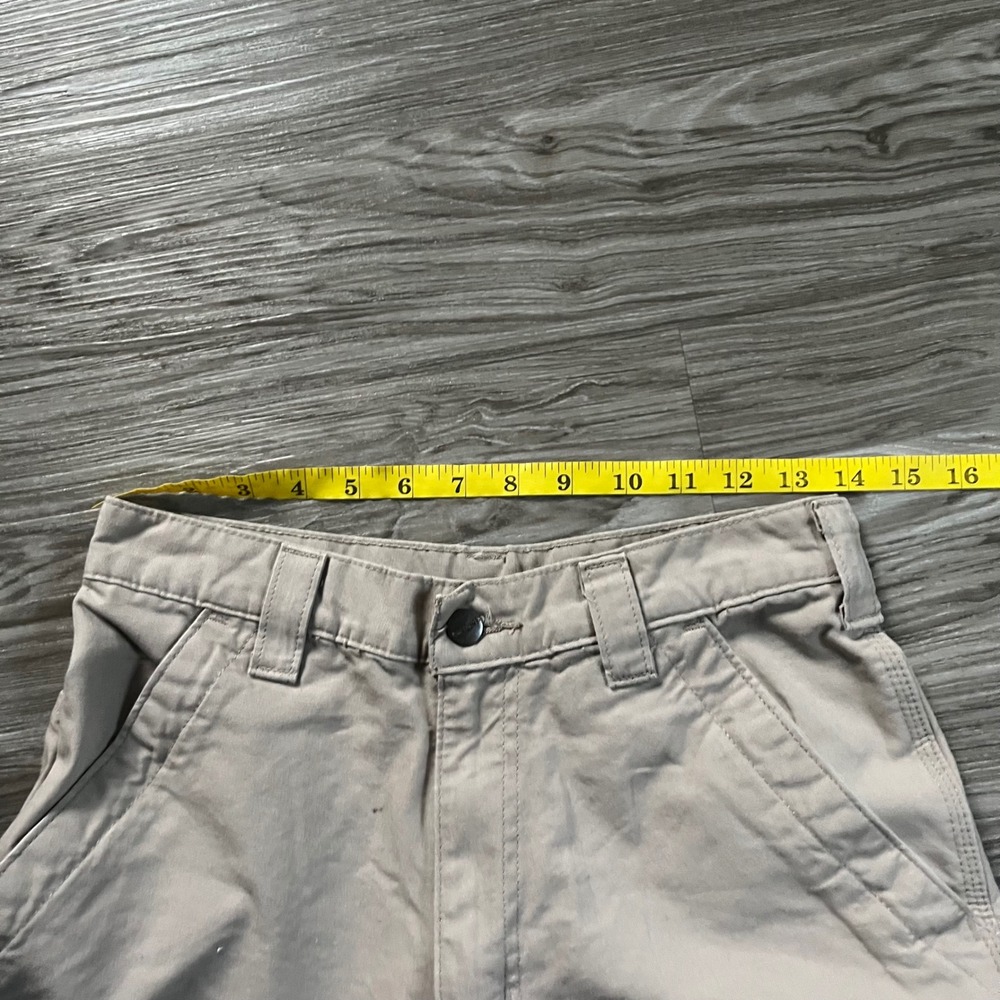 Carhartt Mens Canvas Carpenter Pants Tan Khaki Utility Workwear 29x30 - Picture 6 of 8